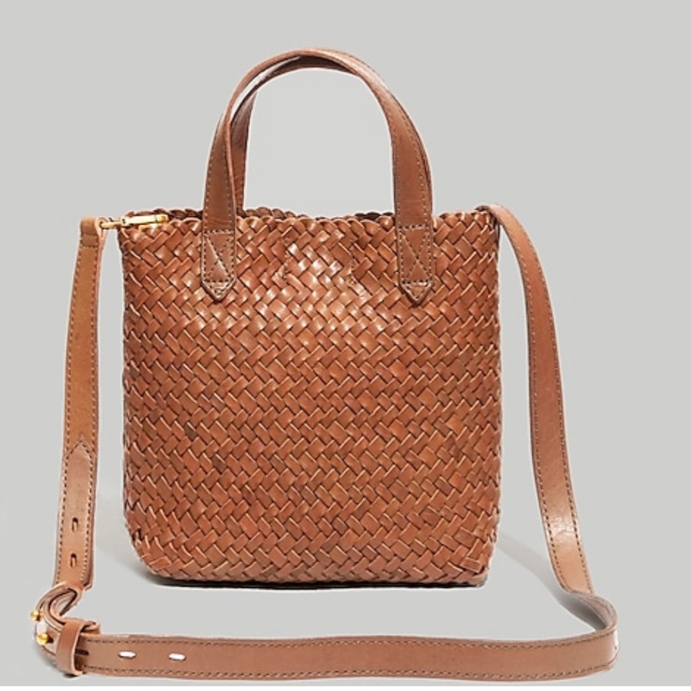 NWT Madewell Small Transport Woven Leather Edition